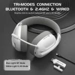 ATTACK SHARK L80 Ultra-Light Tri-Mode Gaming Headset Lightweight Wireless Gaming Headset for PC/PS4/PS5/Switch/Xbox