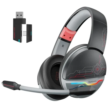NUBWO G08 wireless gaming headset with microphone and RGB