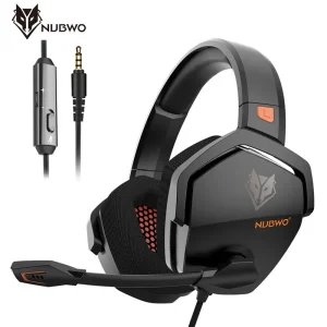 NUBWO N16 wired gaming headset with microphone